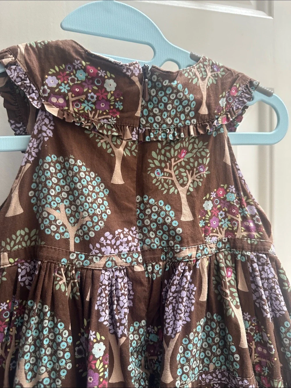 Baby Gap Brown Floral Tiered Fall dress size 18-24 months